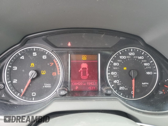 2012 Audi Q5 Premium with VIN WA1CFAFP1CA116306, listed as a Copart auction lot 53189945 with 138,420 mi miles and Salvage title. Bid and sale history available at DreamBid. Image 9.