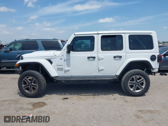2018 Jeep Wrangler Unlimited Sahara z VIN 1C4HJXEG0JW245118, wystawiony jako IAAI lot #42066614 z przebiegiem 83 743 mil mil oraz . Historia ofert i sprzedaży dostępna na DreamBid. Obrazek 15.