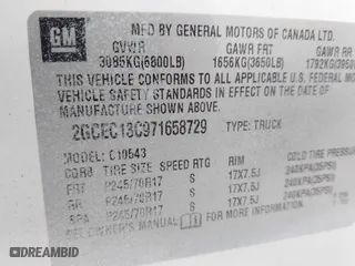 2007 Chevrolet Silverado 1500 LT w/1LT with VIN 2GCEC13C971658729, listed as a IAAI auction lot 41511701 with 132,555 mi miles. Bid and sale history available at carsss.com. Image 9.