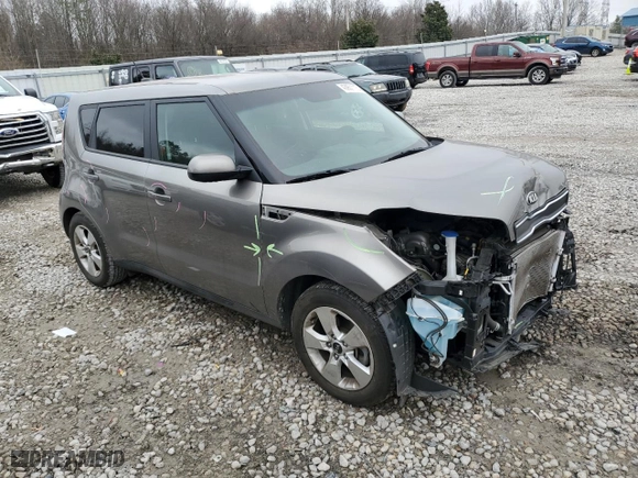 2019 Kia Soul with VIN KNDJN2A29K7015463, listed as a Copart auction lot 43951115 with 38,750 mi miles and Salvage Title. Bid and sale history available at carsss.com. Image 4.
