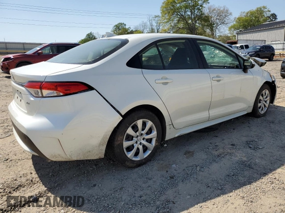 2021 Toyota Corolla LE with VIN JTDEPMAE0MJ186898, listed as a Copart auction lot 53502425 with 91,851 mi miles and Salvage Title. Bid and sale history available at carsss.com. Image 3.