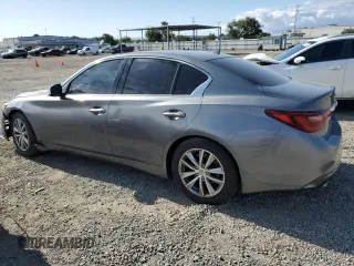 2021 Infiniti Q50 Pure with VIN JN1EV7AP5MM706121, listed as a Copart auction lot 53731965 with 76,603 mi miles and Salvage Title. Bid and sale history available at DreamBid. Image 2.