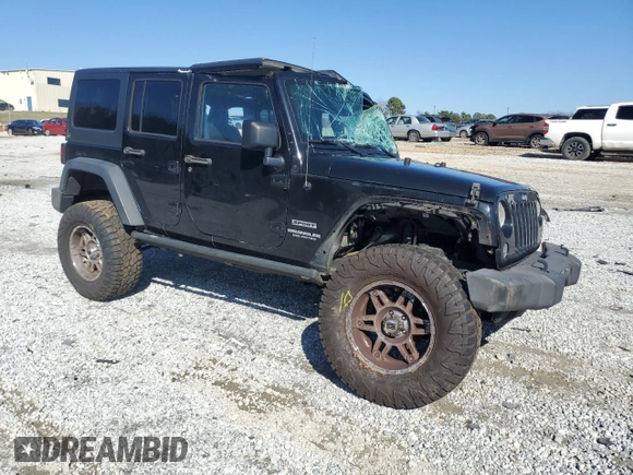 2014 Jeep Wrangler Unlimited Sport with VIN 1C4BJWDG9EL250326, listed as a Copart auction lot 48545705 with 247,460 mi miles and Salvage Title. Bid and sale history available at DreamBid. Image 4.