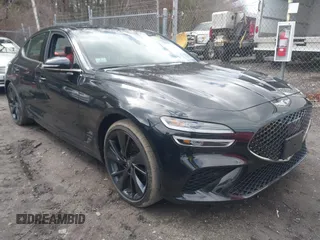 2023 Genesis G70 2.0T with VIN KMTG34TA4PU122026, listed as a IAAI auction lot 41931183 with 15,997 mi miles and . Bid and sale history available at DreamBid. Image 1.