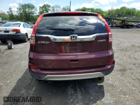 2016 Honda CR-V EX with VIN 2HKRM4H57GH604306, listed as a Copart auction lot 55986145 with 161,894 mi miles and Salvage Title. Bid and sale history available at DreamBid. Image 6.