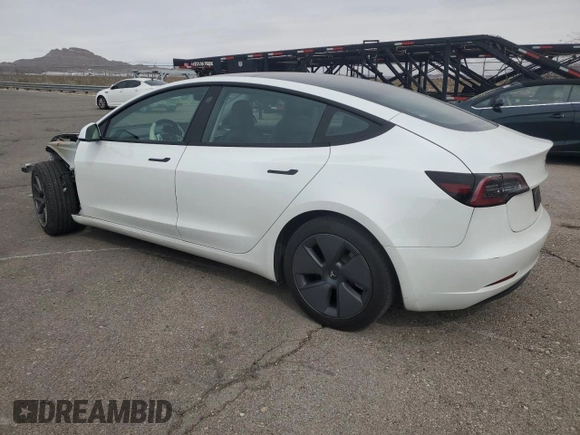 2023 Tesla Model 3 with VIN 5YJ3E1EA5PF413923, listed as a Copart auction lot 49008435 with 28,373 mi miles and Salvage Title. Bid and sale history available at DreamBid. Image 2.