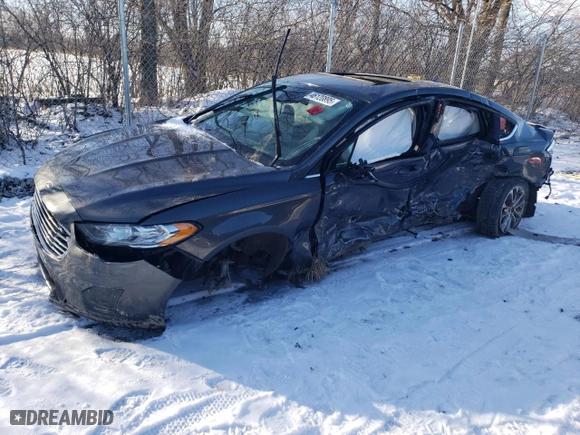 2019 Ford Fusion Hybrid SE with VIN 3FA6P0LU6KR168092, listed as a Copart auction lot 46120895 with 0 mi miles and Salvage Title. Bid and sale history available at carsss.com. Image 1.
