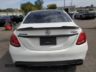 2016 Mercedes-Benz C 63 S AMG with VIN 55SWF8HB4GU116325, listed as a Copart auction lot 44614595 with 89,022 mi miles and Salvage title. Bid and sale history available at DreamBid. Image 6.