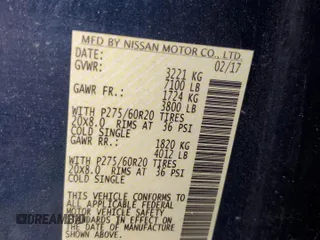 2017 Nissan Titan SL with VIN 1N6AA1E6XHN536129, listed as a Copart auction lot 60496415 with 132,269 mi miles and Salvage title. Bid and sale history available at DreamBid. Image 13.