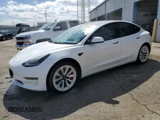 2021 Tesla Model 3 Performance with VIN 5YJ3E1ECXMF925576, listed as a Copart auction lot 50250605 with 126,676 mi miles and Salvage Title. Bid and sale history available at DreamBid. Image 1.