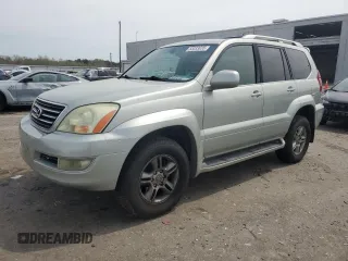 2005 Lexus GX 470 with VIN JTJBT20XX50090318, listed as a Copart auction lot 53033035 with 191,528 mi miles and Salvage Title. Bid and sale history available at DreamBid. Image 1.