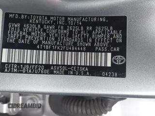 2015 Toyota Camry XLE z VIN 4T1BF1FK2FU484448, wystawiony jako IAAI lot #41798583 z przebiegiem 84 985 mil mil oraz . Historia ofert i sprzedaży dostępna na DreamBid. Obrazek 9.