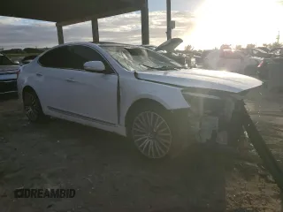 2015 Kia Cadenza Premium with VIN KNALN4D76F5169638, listed as a Copart auction lot 76815524 with 67,611 mi miles and Salvage Title. Bid and sale history available at carsss.com. Image 4.