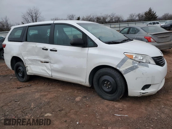 2017 Toyota Sienna L with VIN 5TDZZ3DC8HS855623, listed as a Copart auction lot 83327124 with 209,335 mi miles and Salvage Title. Bid and sale history available at DreamBid. Image 4.