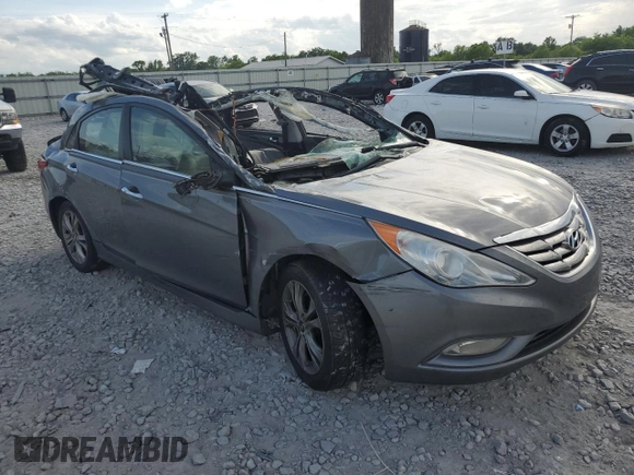 2013 Hyundai Sonata Limited with VIN 5NPEC4AC1DH580090, listed as a Copart auction lot 53973275 with Not Provided miles and Salvage Title. Bid and sale history available at DreamBid. Image 4.