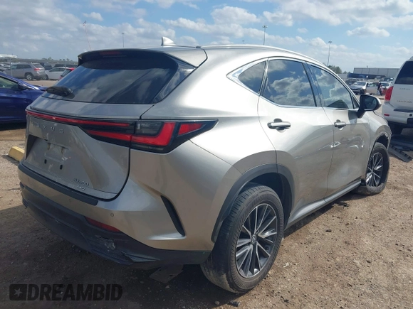 2024 Lexus NX with VIN 2T2GGCEZXRC038367, listed as a IAAI auction lot 41492159 with 34,753 mi miles. Bid and sale history available at carsss.com. Image 4.