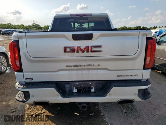 2020 GMC Sierra 1500 Denali with VIN 1GTU9FEL1LZ109497, listed as a Copart auction lot 57228625 with 54,267 mi miles and Salvage title. Bid and sale history available at DreamBid. Image 6.