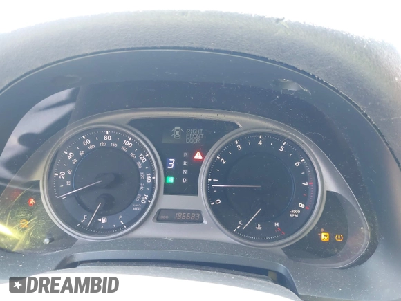 2007 Lexus IS 250 with VIN JTHBK262072036839, listed as a IAAI auction lot 42603071 with 196,683 mi miles and . Bid and sale history available at DreamBid. Image 7.