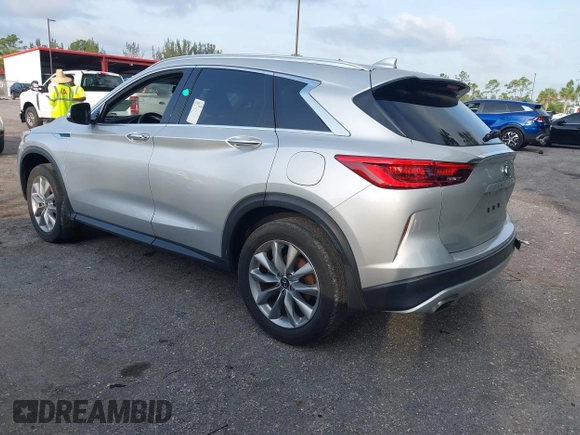 2021 Infiniti QX50 Luxe with VIN 3PCAJ5BA7MF105890, listed as a IAAI auction lot 42346569 with 26,784 mi miles and . Bid and sale history available at DreamBid. Image 3.