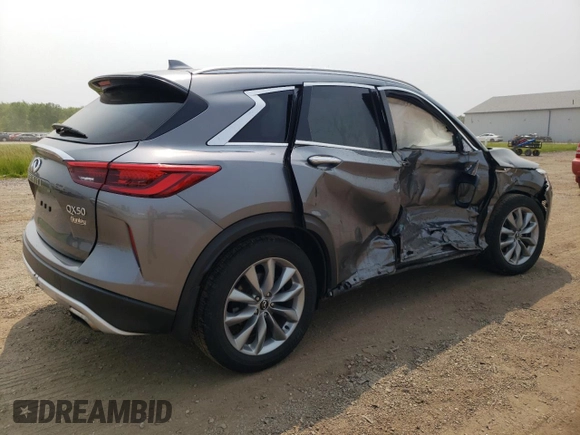 2019 Infiniti QX50 Essential with VIN 3PCAJ5M30KF143361, listed as a Copart auction lot 59331745 with 51,341 mi miles and Salvage title. Bid and sale history available at DreamBid. Image 3.