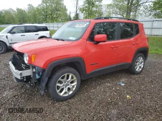 2015 Jeep Renegade Latitude z VIN ZACCJBBT4FPC24663, wystawiony jako Copart lot #57952355 z przebiegiem 60 139 mil mil oraz Szkoda całkowita • Salvage title. Historia ofert i sprzedaży dostępna na DreamBid. Obrazek 1.