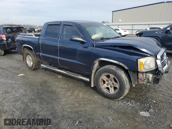 2007 Dodge Dakota SLT with VIN 1D7HE48K67S192580, listed as a Copart auction lot 44612305 with Not Provided miles and Salvage Title. Bid and sale history available at DreamBid. Image 4.
