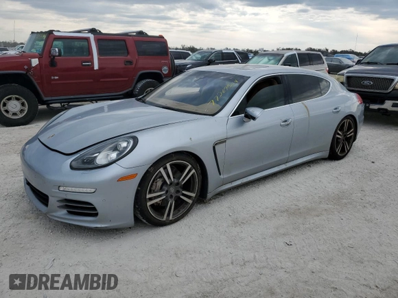 2014 Porsche Panamera 4S Executive with VIN WP0BB2A75EL062252, listed as a Copart auction lot 77269564 with 83,124 mi miles and Salvage Title. Bid and sale history available at DreamBid. Image 1.