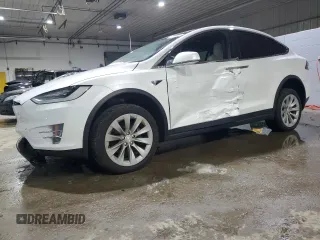 2020 Tesla Model X Long Range with VIN 5YJXCBE26LF228781, listed as a Copart auction lot 46417835 with 46,148 mi miles and Salvage Title. Bid and sale history available at DreamBid. Image 1.