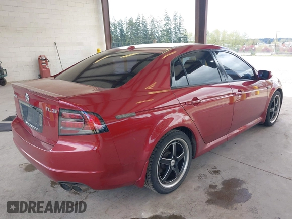 2008 Acura TL Type-S with VIN 19UUA76508A011856, listed as a IAAI auction lot 42029404 with 143,185 mi miles. Bid and sale history available at carsss.com. Image 4.
