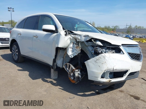 2016 Acura MDX w/Tech with VIN 5FRYD3H46GB007383, listed as a IAAI auction lot 42101738 with 150,207 mi miles. Bid and sale history available at carsss.com. Image 1.