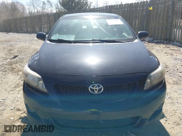 2009 Toyota Corolla with VIN JTDBL40EX9J048373, listed as a IAAI auction lot 41890789 with 191,490 mi miles. Bid and sale history available at carsss.com. Image 6.