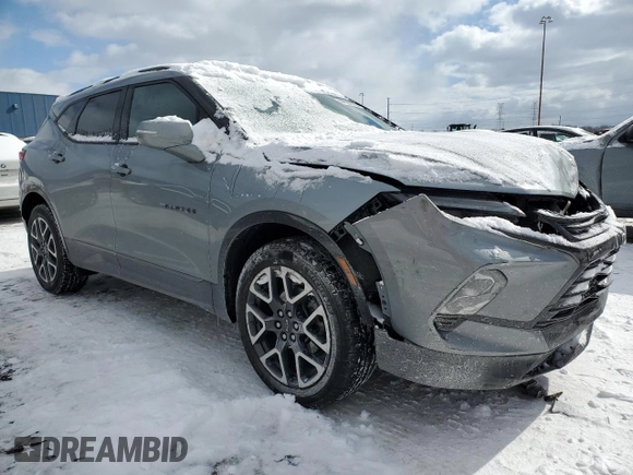 2024 Chevrolet Blazer RS с VIN 3GNKBERS2RS162035, выставлен на аукционе Copart как лот 44996375 с пробегом 20 609 миль миль и Списание • Salvage title. История ставок и продаж доступна на DreamBid. Изображение 4.
