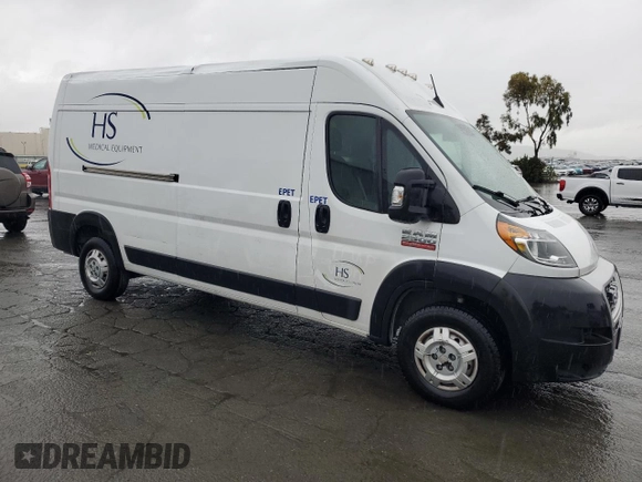 2022 Ram ProMaster Cargo with VIN 3C6LRVDG3NE135180, listed as a Copart auction lot 54080025 with 67,830 mi miles and Salvage Title. Bid and sale history available at carsss.com. Image 4.