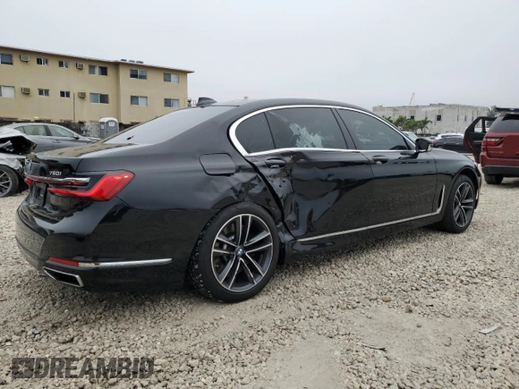 2022 BMW 7 Series 750i xDrive with VIN WBA7U2C02NCJ27538, listed as a Copart auction lot 42022885 with 29,083 mi miles and Salvage title. Bid and sale history available at DreamBid. Image 3.