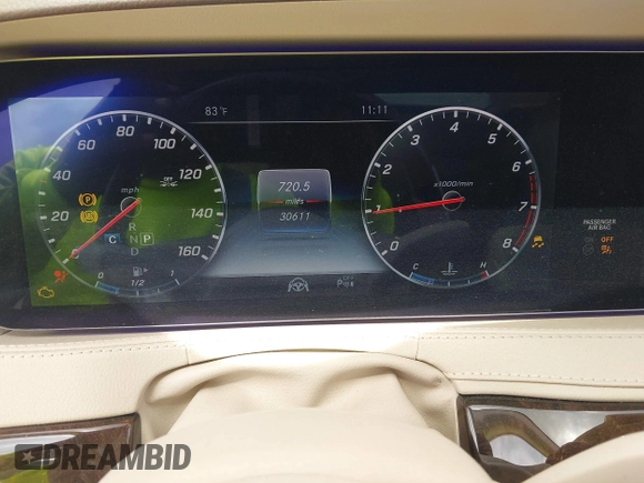 2018 Mercedes-Benz S 560 z VIN WDDUG8DB0JA389005, wystawiony jako IAAI lot #41939490 z przebiegiem 30 611 mil mil oraz . Historia ofert i sprzedaży dostępna na DreamBid. Obrazek 7.