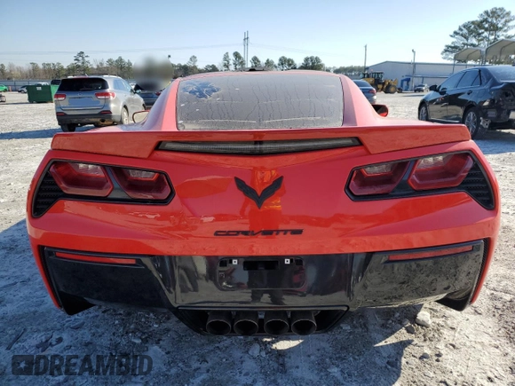 2015 Chevrolet Corvette 1LT with VIN 1G1YB2D76F5122480, listed as a Copart auction lot 48586755 with 57,836 mi miles and Salvage Title. Bid and sale history available at carsss.com. Image 6.