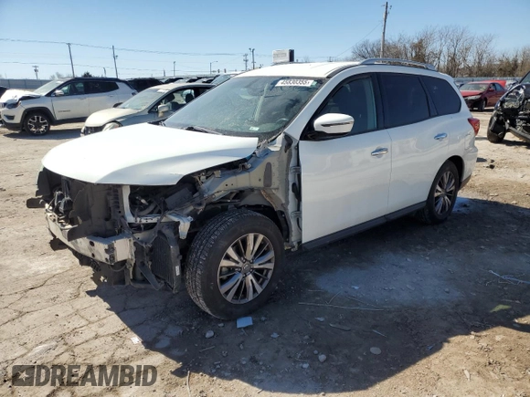 2018 Nissan Pathfinder SV with VIN 5N1DR2MN7JC673503, listed as a Copart auction lot 45830355 with 109,242 mi miles and Salvage Title. Bid and sale history available at carsss.com. Image 1.