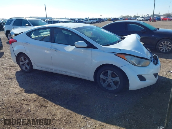 2011 Hyundai Elantra GLS with VIN 5NPDH4AE2BH002849, listed as a IAAI auction lot 41641610 with 186,923 mi miles. Bid and sale history available at carsss.com. Image 1.