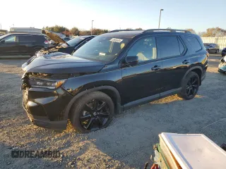 2025 Honda Pilot Black Edition with VIN 5FNYG1H98SB007175, listed as a Copart auction lot 83858404 with 1,974 mi miles and Salvage Title. Bid and sale history available at carsss.com. Image 1.