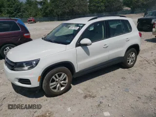 2017 Volkswagen Tiguan S with VIN WVGBV7AXXHK009668, listed as a Copart auction lot 62877875 with 105,593 mi miles and Salvage title. Bid and sale history available at DreamBid. Image 1.