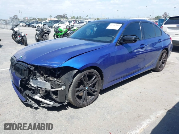 2022 BMW 3 Series 330i with VIN 3MW5R1J07N8C43346, listed as a IAAI auction lot 41947588 with 48,615 mi miles and . Bid and sale history available at DreamBid. Image 2.