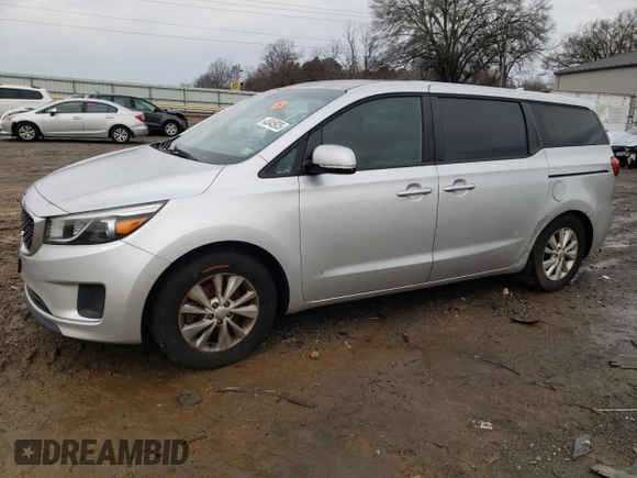 2016 Kia Sedona L with VIN KNDMA5C10G6150066, listed as a Copart auction lot 43345925 with 135,660 mi miles and Salvage Title. Bid and sale history available at carsss.com. Image 1.