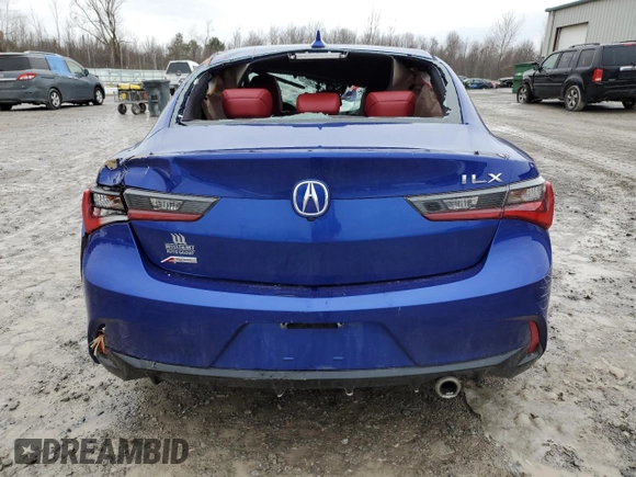 2019 Acura ILX w/Premium/A-Spec Pkg with VIN 19UDE2F81KA002043, listed as a Copart auction lot 72591162 with 83,842 mi miles. Bid and sale history available at carsss.com. Image 6.