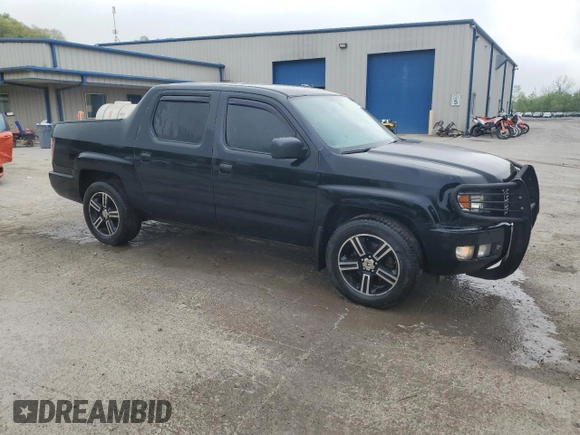 2013 Honda Ridgeline Sport with VIN 5FPYK1F72DB016478, listed as a Copart auction lot 55953095 with 163,435 mi miles and Salvage title. Bid and sale history available at DreamBid. Image 4.