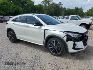 2022 Infiniti QX55 Essential with VIN 3PCAJ5K36NF112610, listed as a Copart auction lot 54300355 with 44,406 mi miles and Clean Title. Bid and sale history available at DreamBid. Image 4.