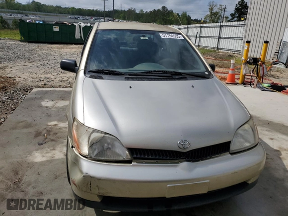 2001 Toyota ECHO with VIN JTDBT123110187750, listed as a Copart auction lot 51154505 with 25,620 mi miles and Salvage Title. Bid and sale history available at DreamBid. Image 5.
