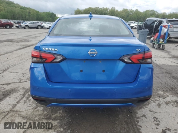 2023 Nissan Versa SV with VIN 3N1CN8EV2PL827659, listed as a Copart auction lot 55775185 with 48,024 mi miles and Salvage title. Bid and sale history available at DreamBid. Image 6.