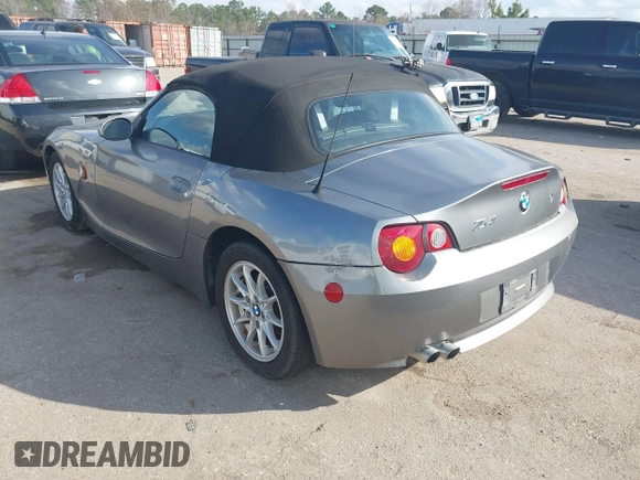 2003 BMW Z4 2.5i with VIN 4USBT33433LS46604, listed as a IAAI auction lot 41499924 with 158,874 mi miles and . Bid and sale history available at DreamBid. Image 3.