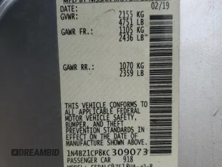 2019 Nissan LEAF SL Plus z VIN 1N4BZ1CP8KC309073, wystawiony jako Copart lot #57814845 z przebiegiem 69 098 mil mil oraz Szkoda całkowita • Salvage title. Historia ofert i sprzedaży dostępna na DreamBid. Obrazek 13.