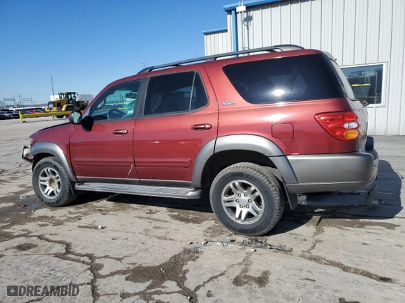 2004 Toyota Sequoia SR5 with VIN 5TDZT34AX4S212670, listed as a Copart auction lot 42007405 with 282,865 mi miles and Salvage Title. Bid and sale history available at carsss.com. Image 2.